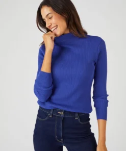 Pull-chaussette col montant 50% laine mérinos
