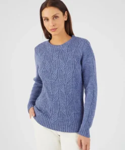 Pull col rond maille chinée Thermolactyl