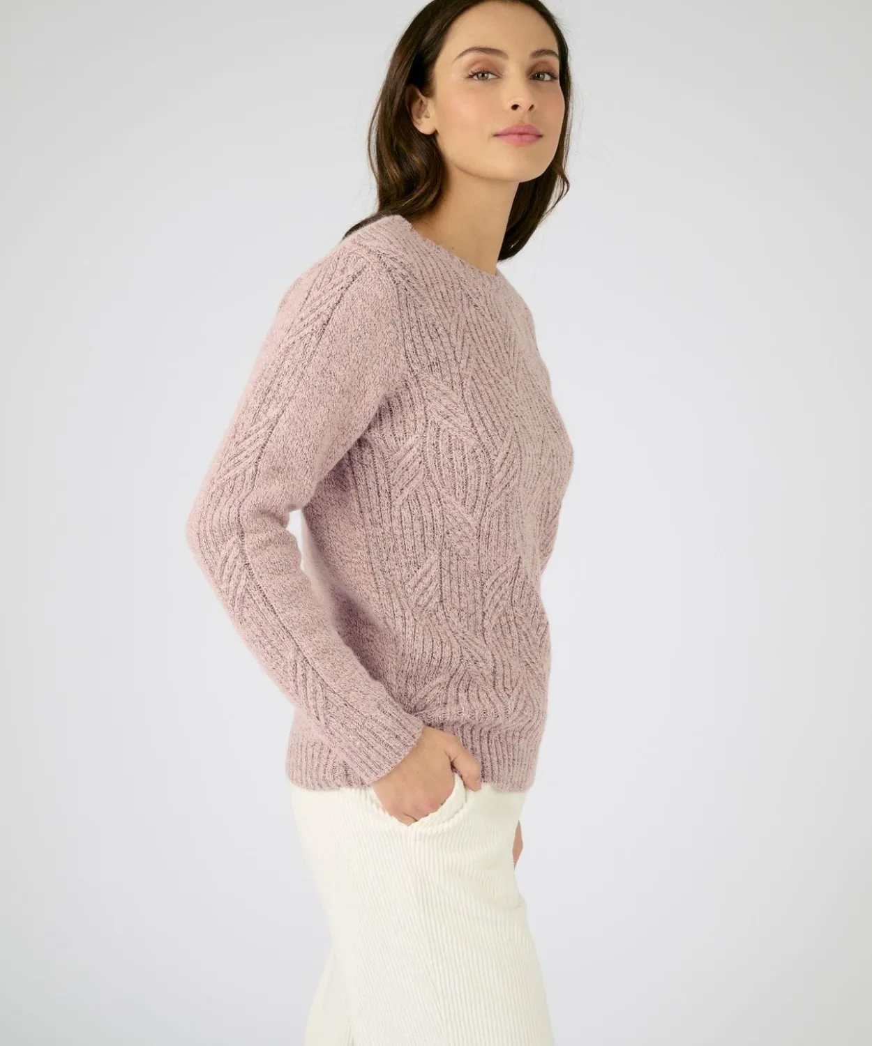 Pull col rond maille chinée Thermolactyl