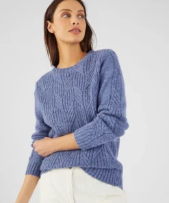 Pull col rond maille chinée Thermolactyl