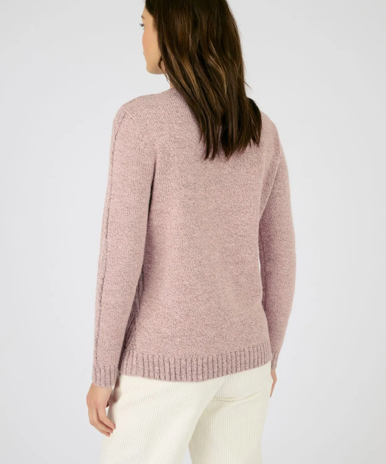 Pull col rond maille chinée Thermolactyl
