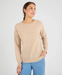 Pull col rond pur cachemire