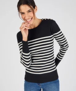 Pull côtelé uni ou rayé Thermolactyl