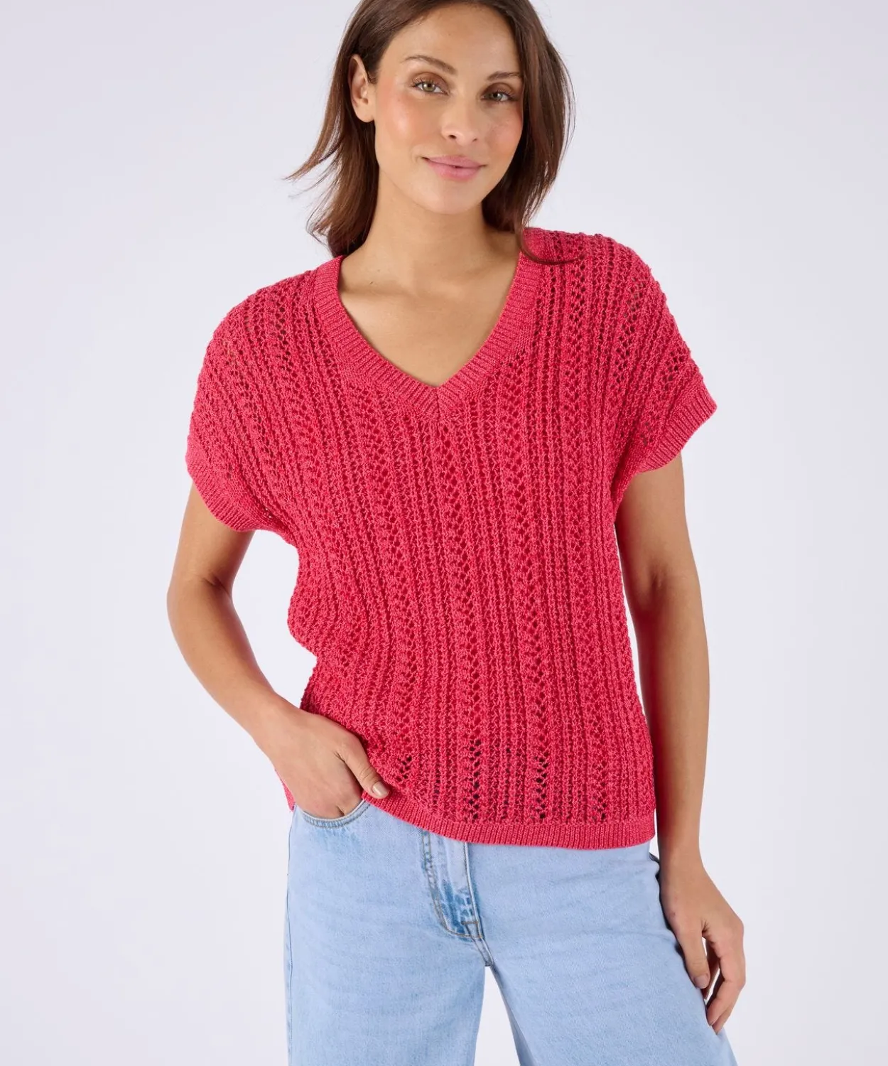 Pull à côtes fantaisie
