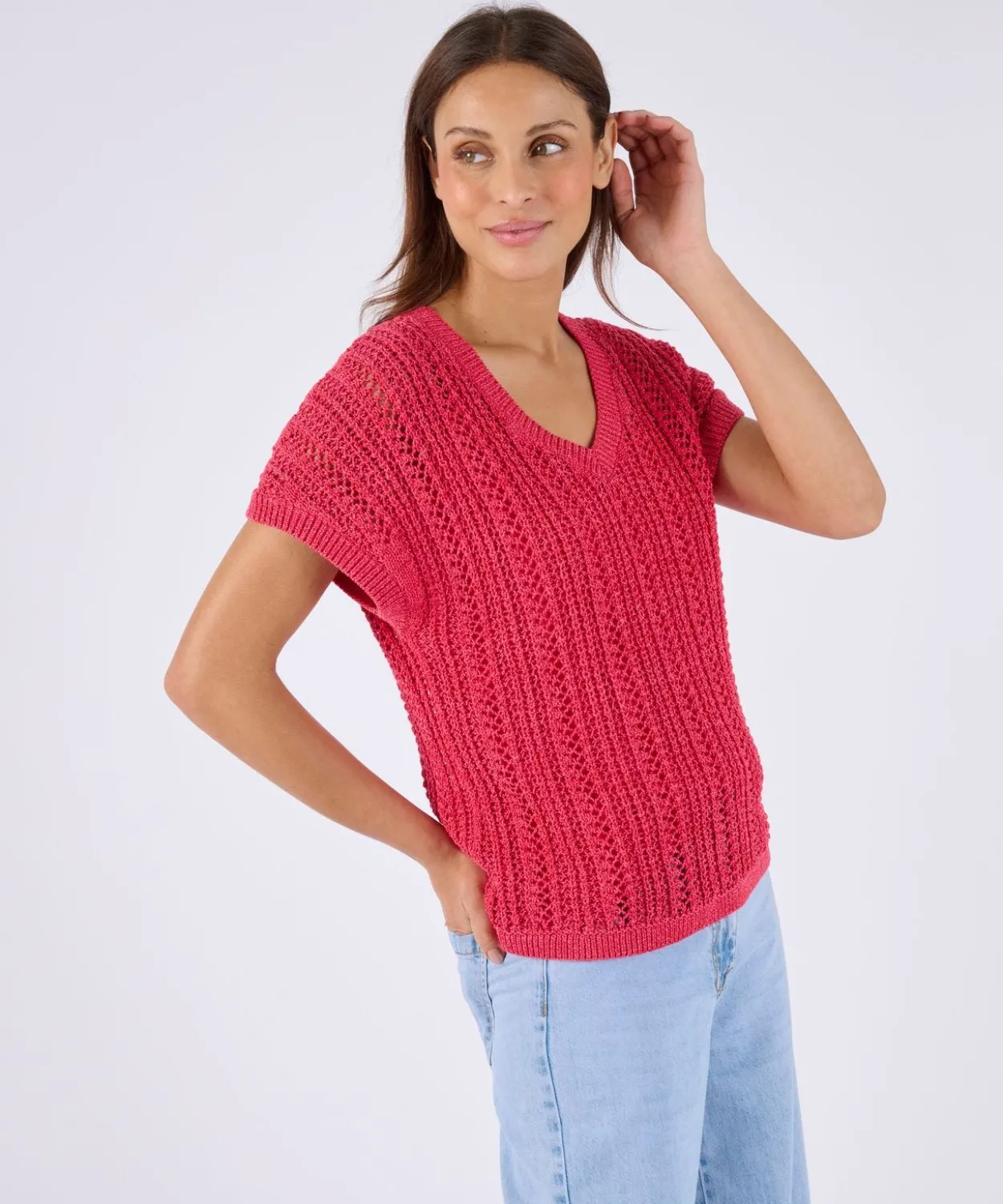 Pull à côtes fantaisie