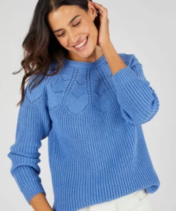 Pull détails ajourés