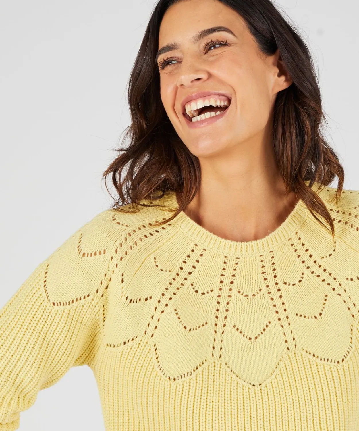 Pull détails ajourés