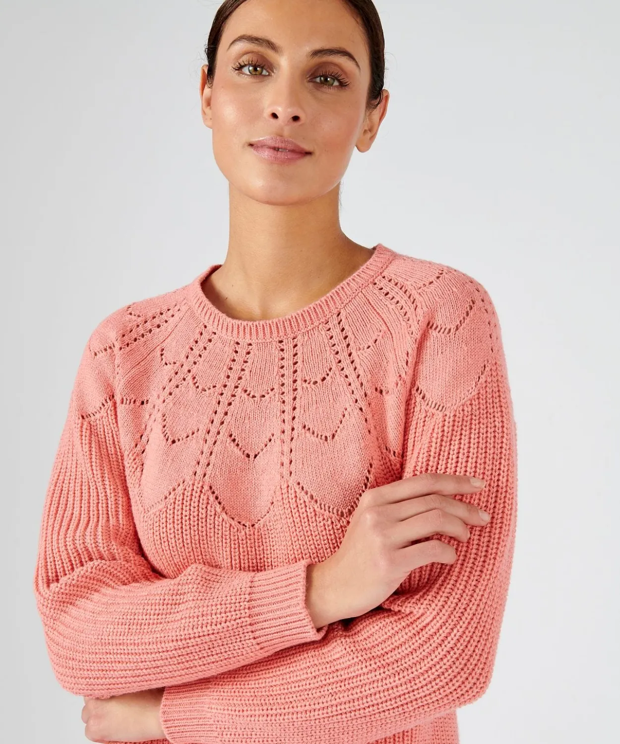 Pull détails ajourés