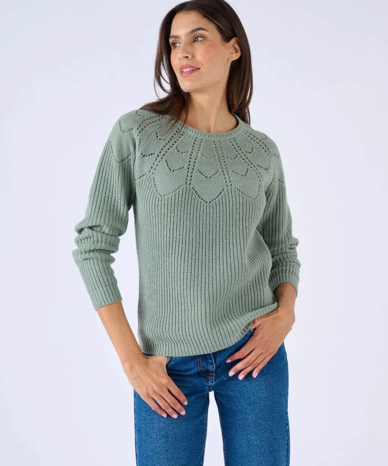 Pull détails ajourés