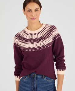 Pull jacquard et fils brillants Thermolactyl