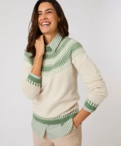 Pull jacquard et fils brillants Thermolactyl