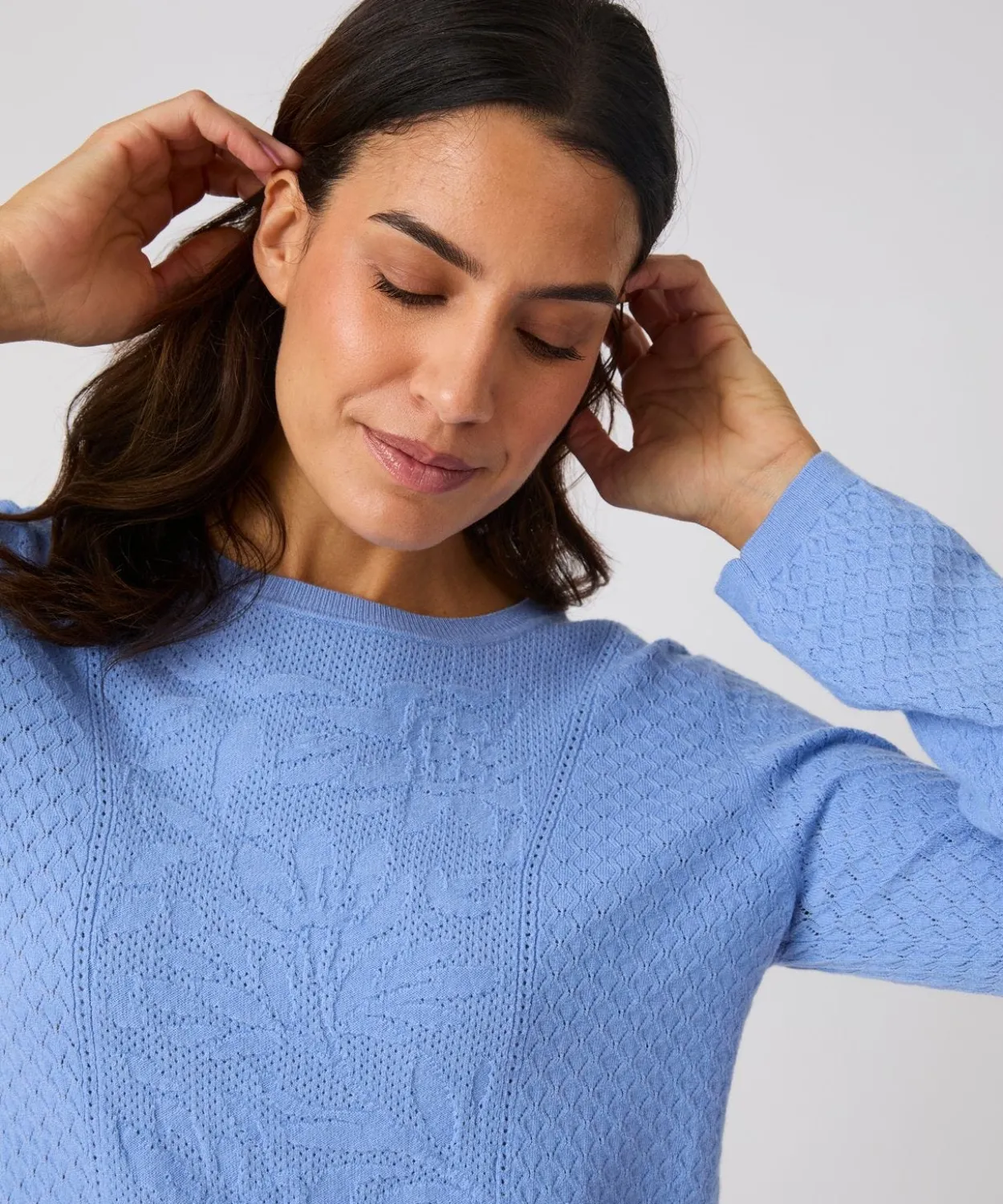 Pull jeu de maille fantaisie