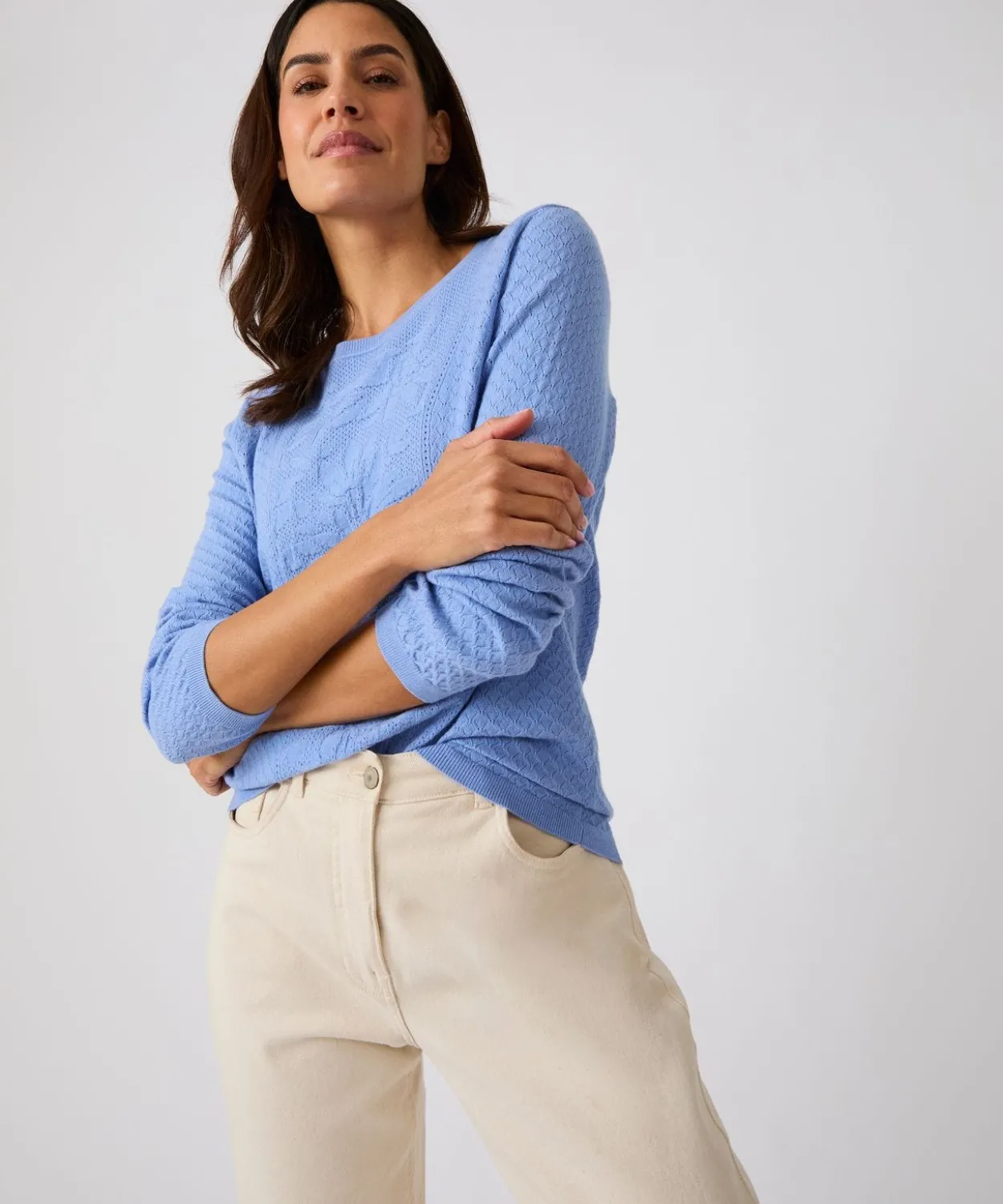 Pull jeu de maille fantaisie