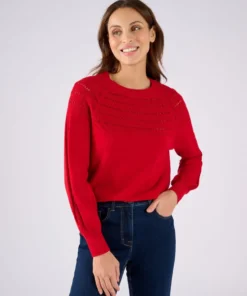 Pull jeu de maille fantaisie