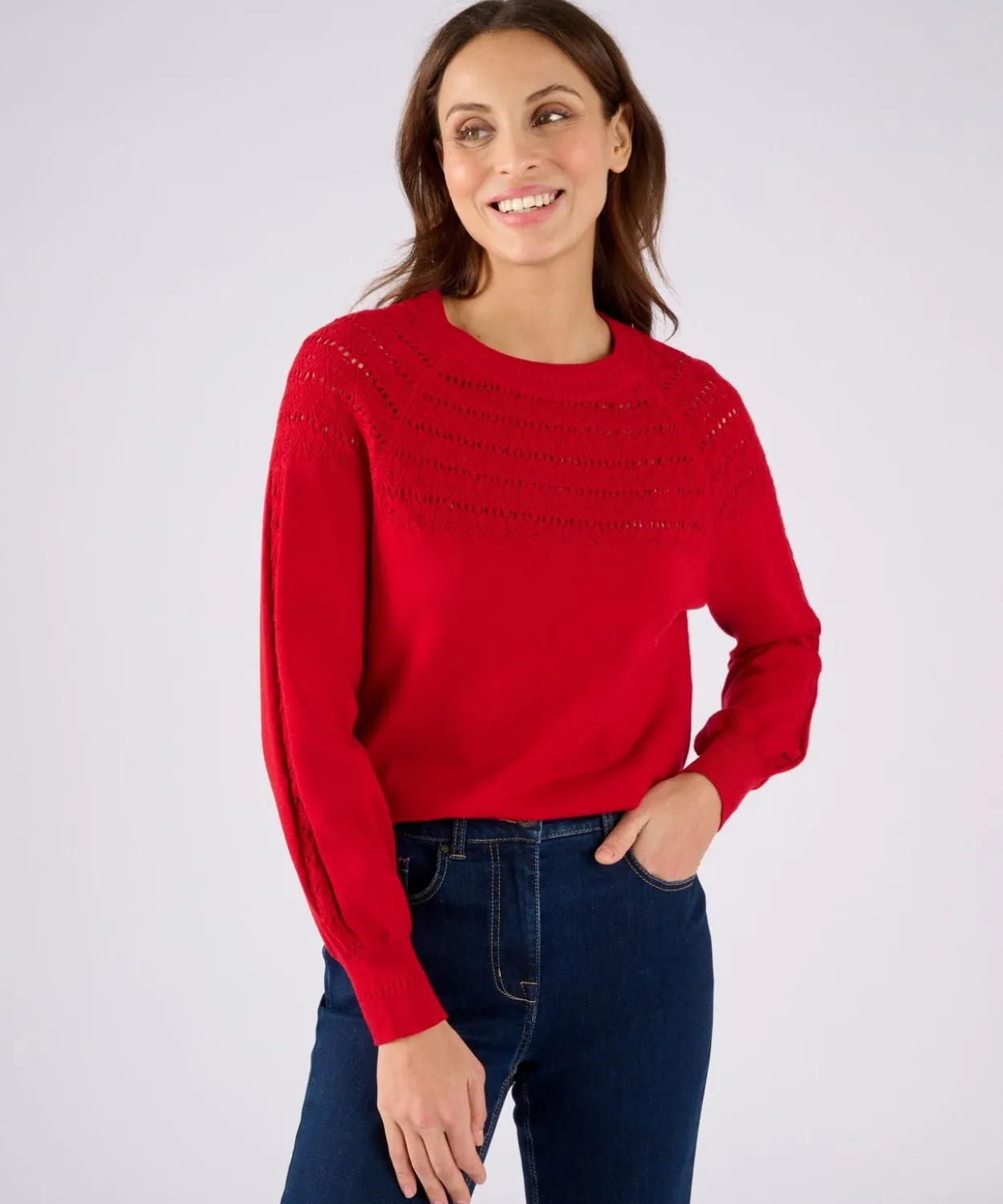 Pull jeu de maille fantaisie