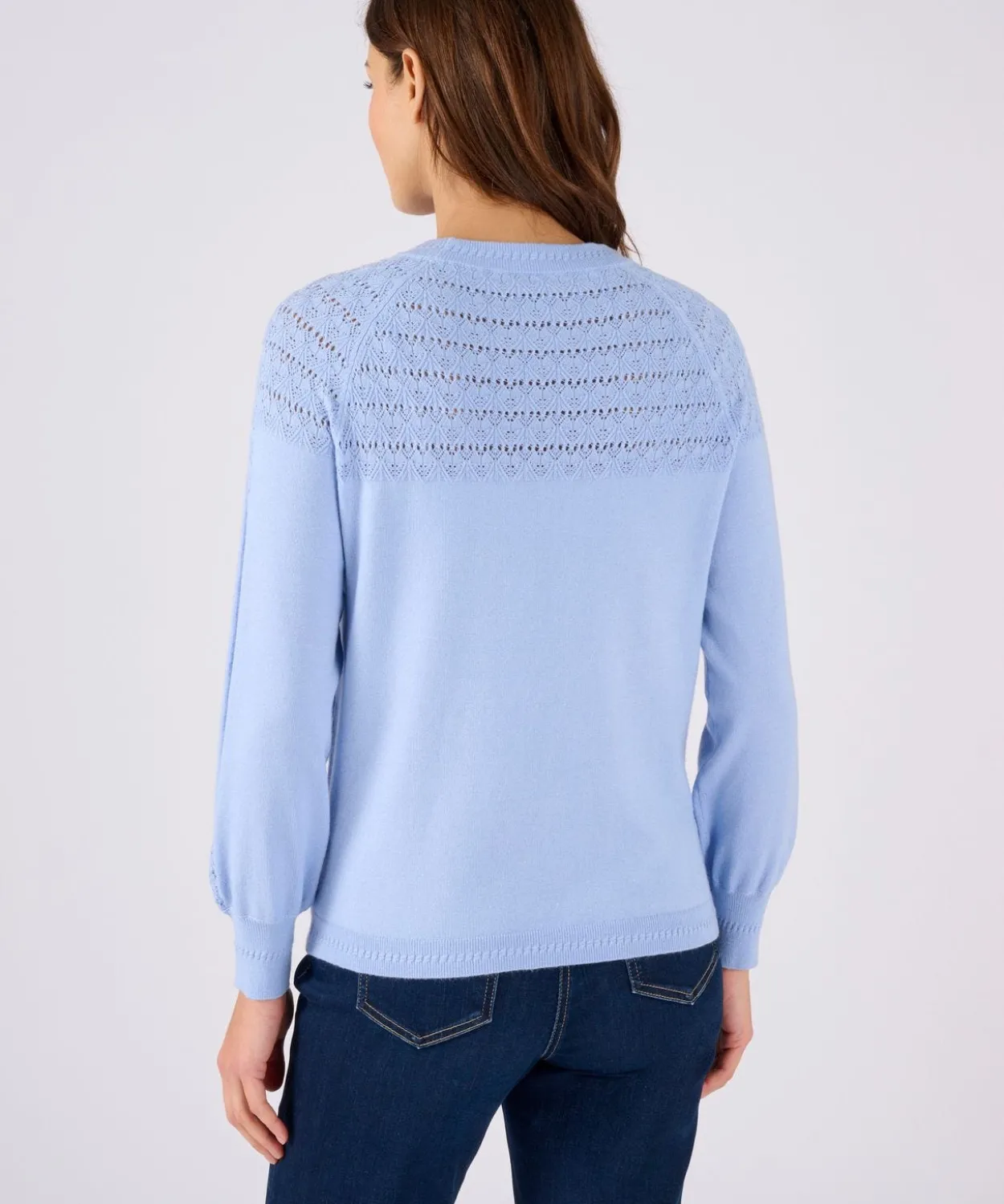Pull jeu de maille fantaisie