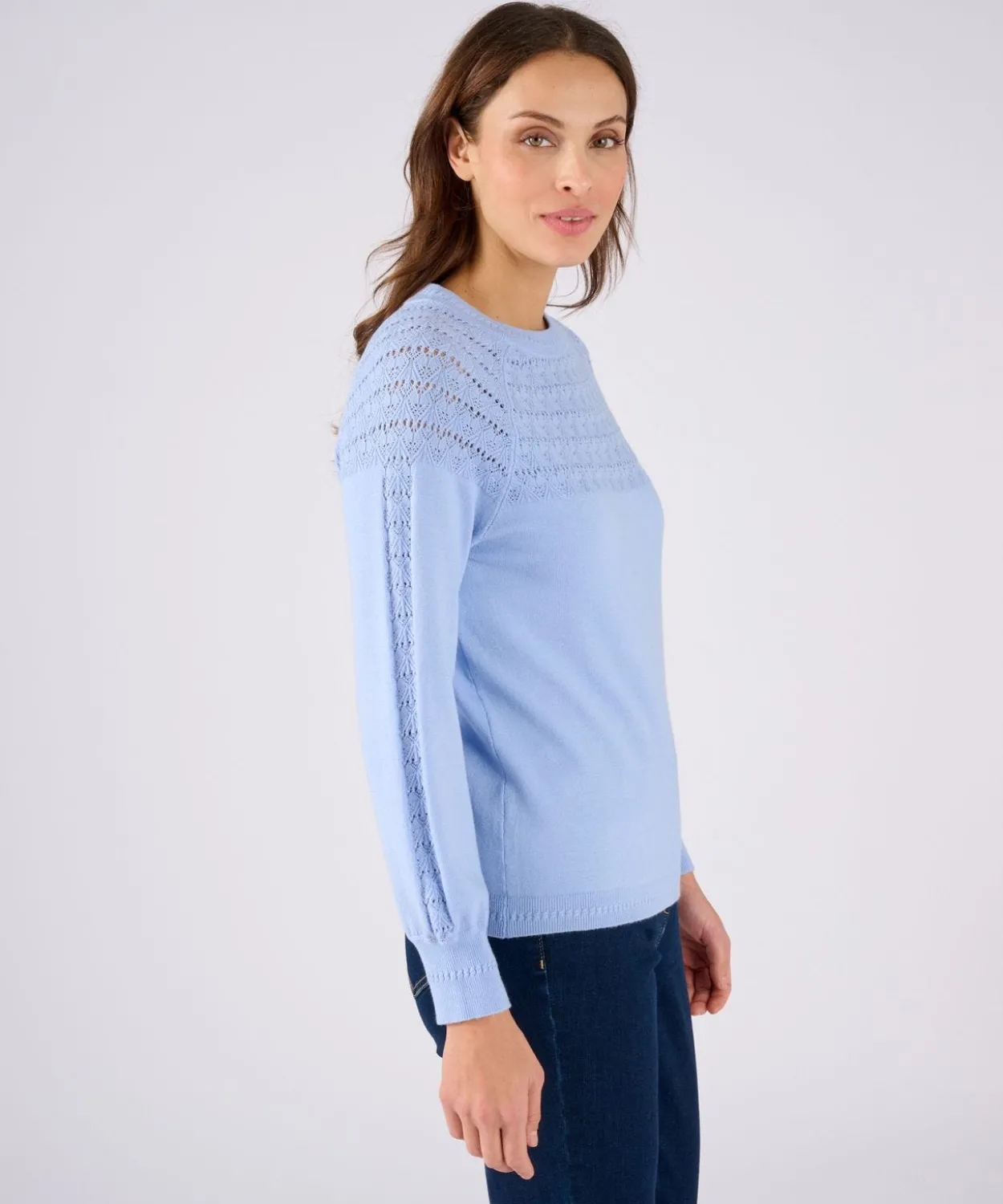 Pull jeu de maille fantaisie