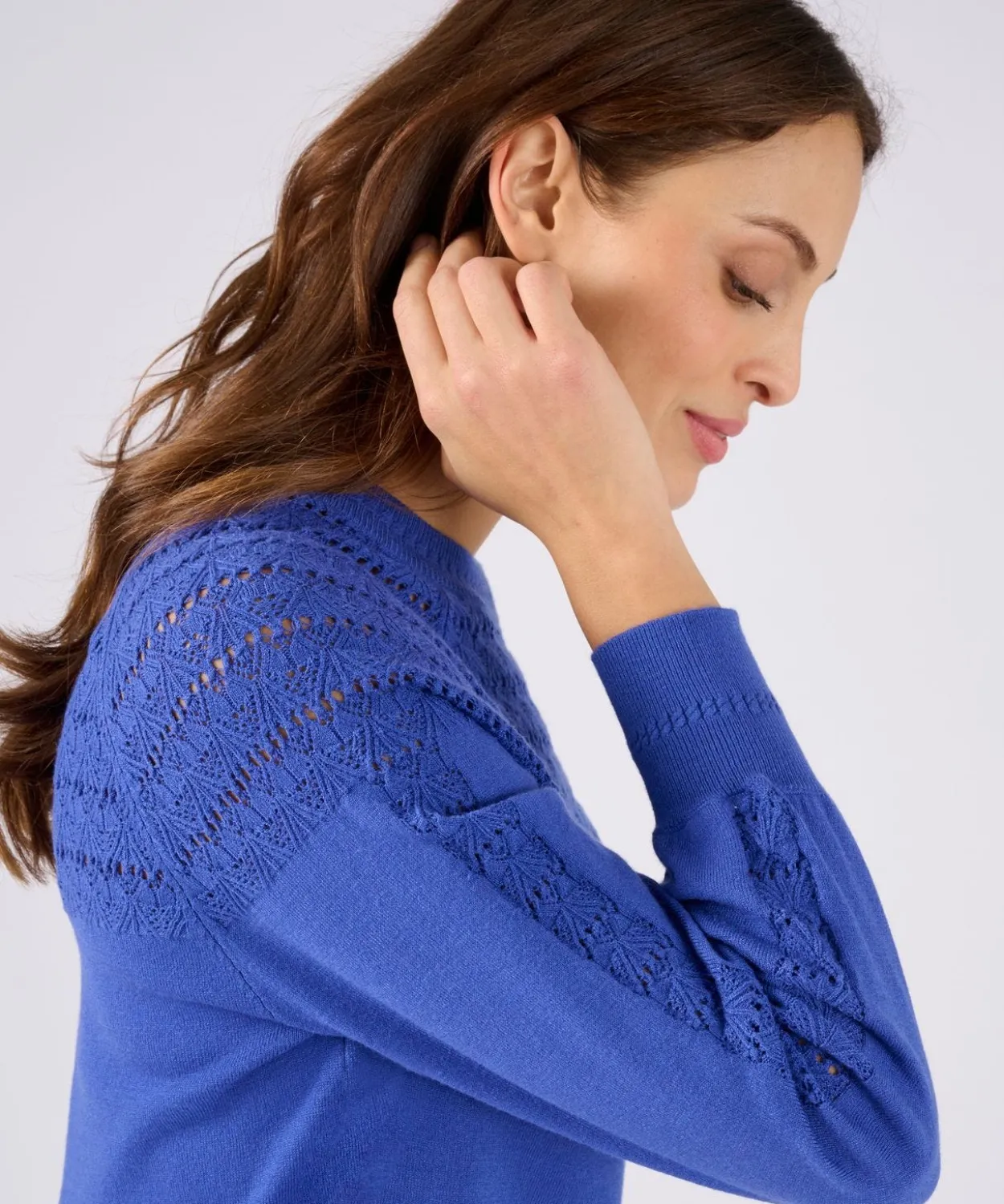 Pull jeu de maille fantaisie