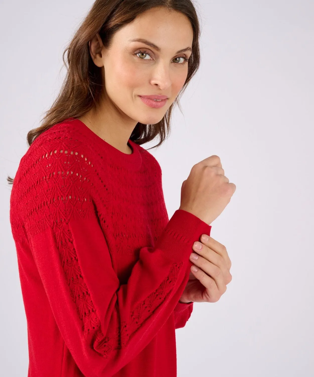 Pull jeu de maille fantaisie