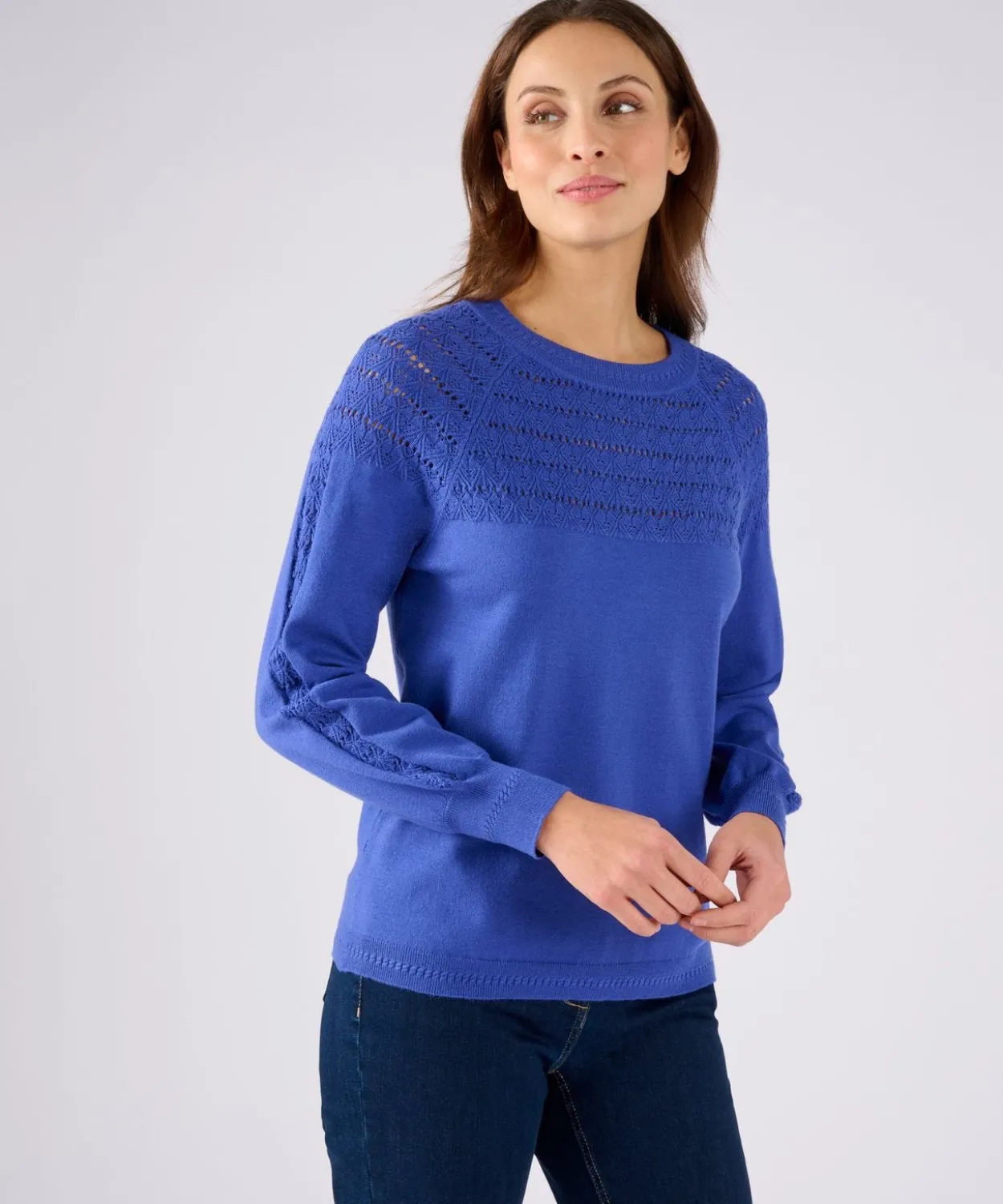 Pull jeu de maille fantaisie