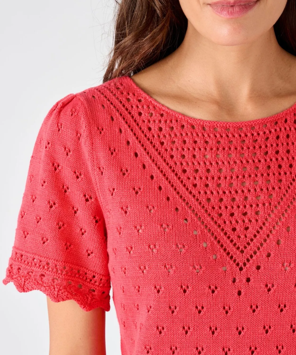 Pull jeu de maille fantaisie