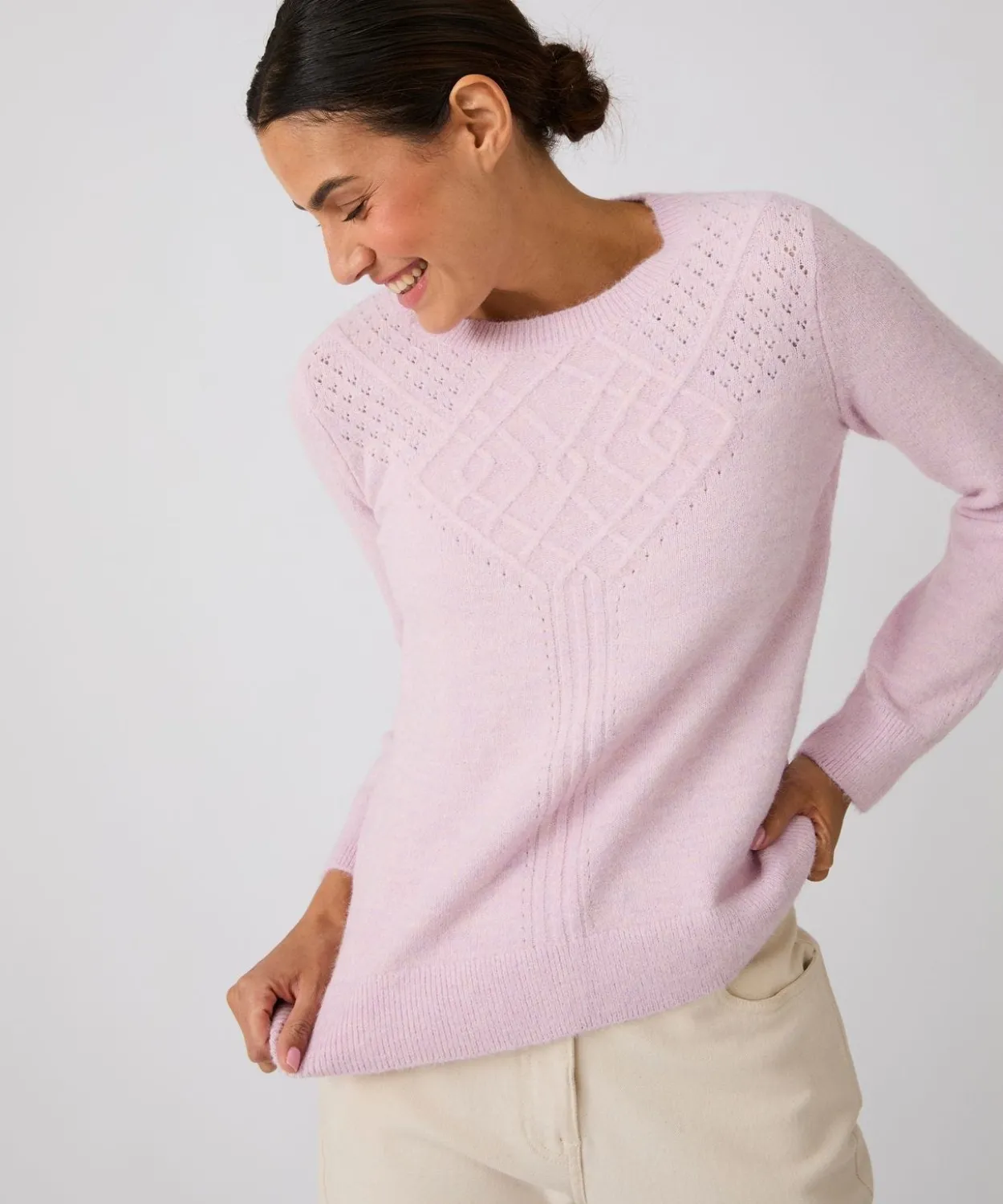 Pull jeu de maille fantaisie Thermolactyl