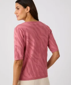 Pull jeu de maille motif zébré