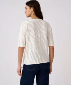 Pull jeu de maille motif zébré