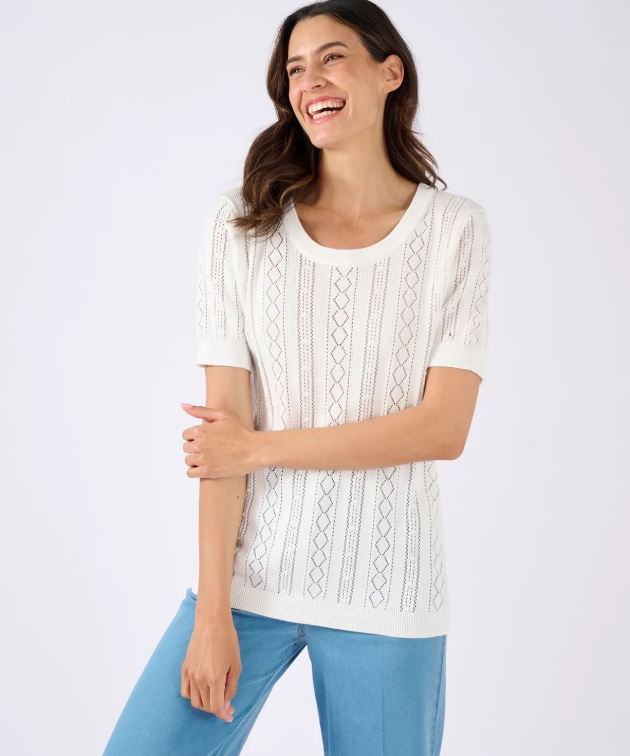Pull maille ajourée