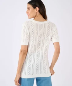 Pull maille ajourée