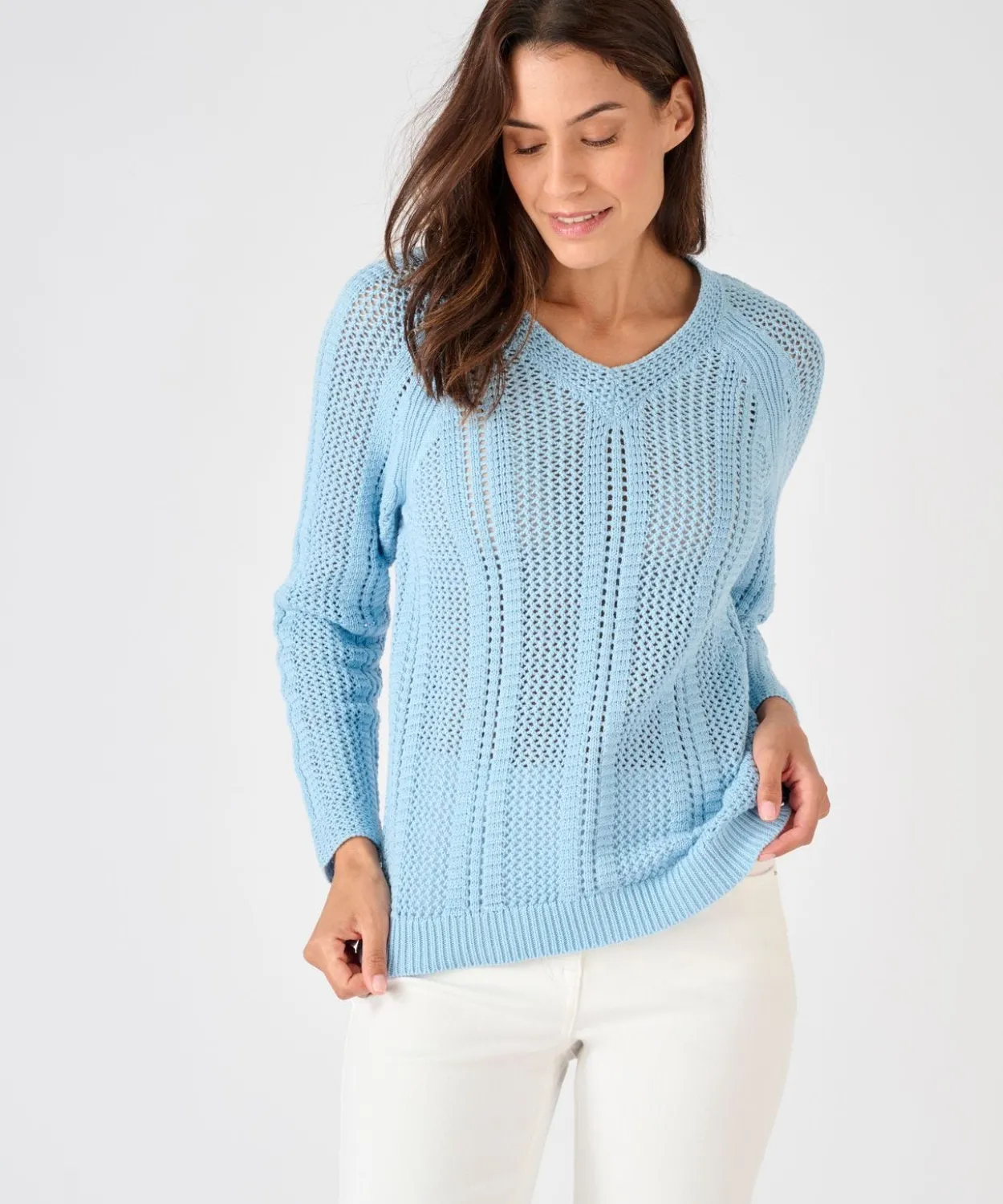 Pull maille ajourée