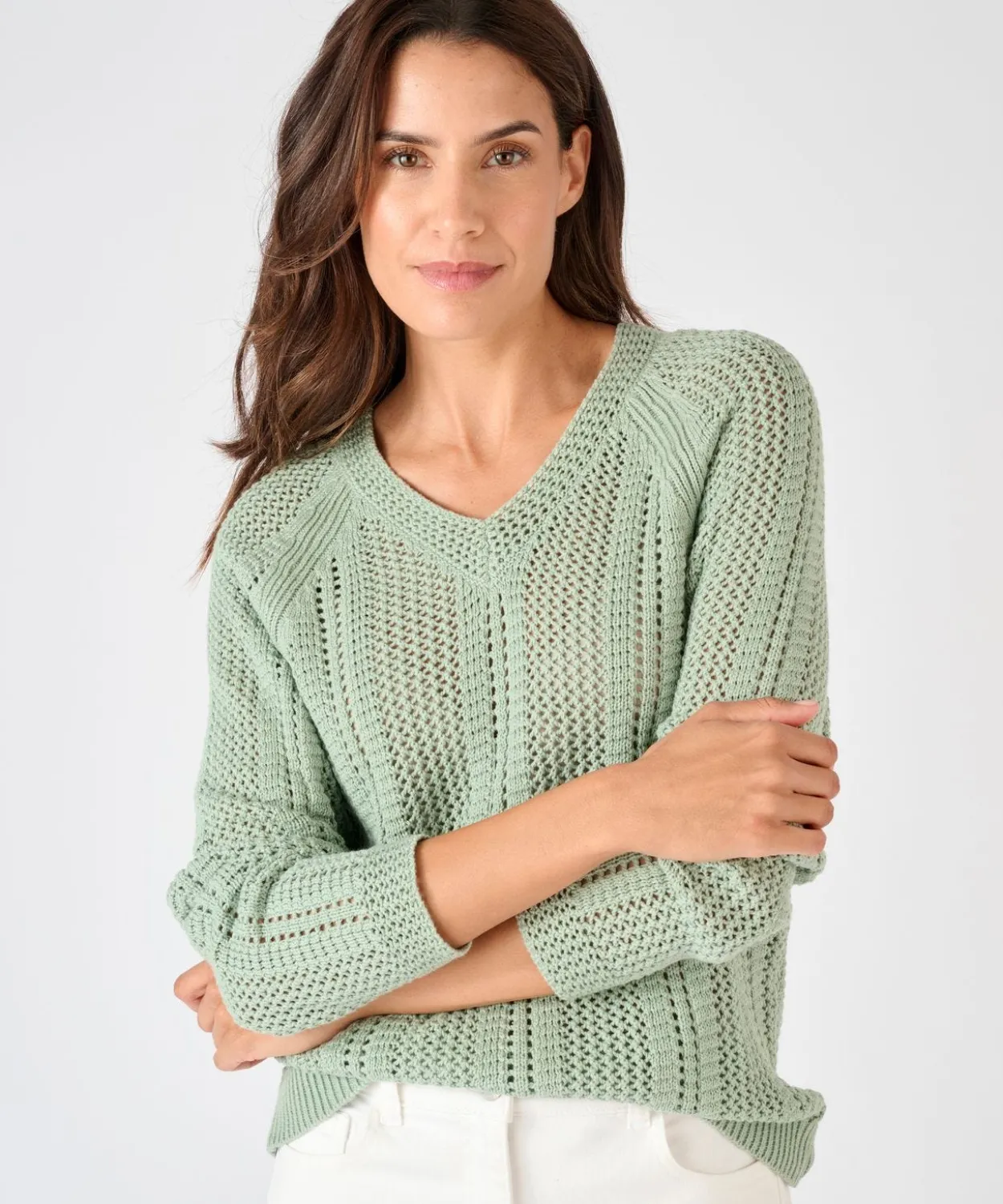 Pull maille ajourée