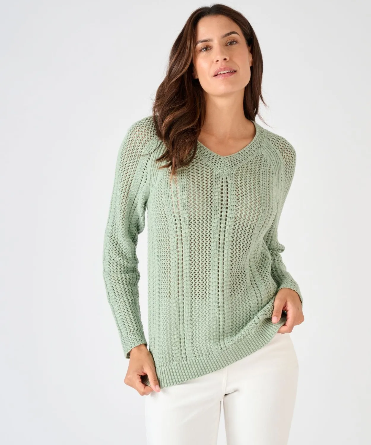 Pull maille ajourée