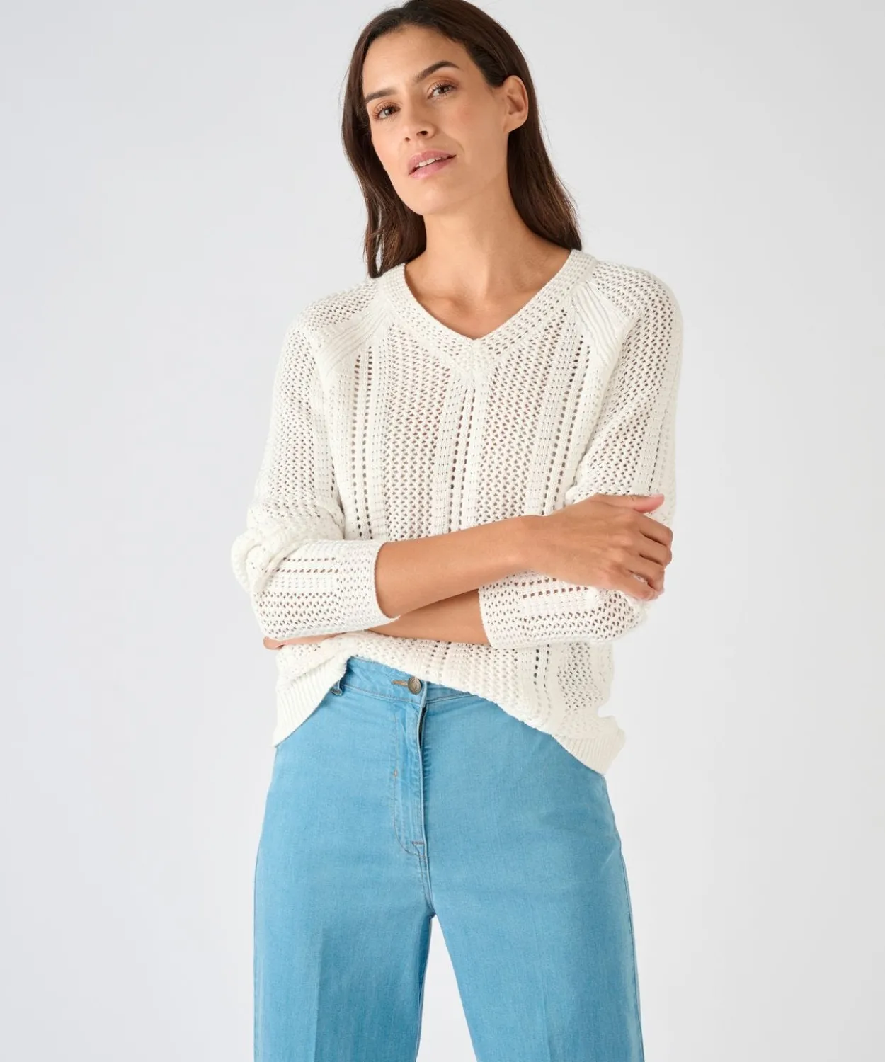 Pull maille ajourée