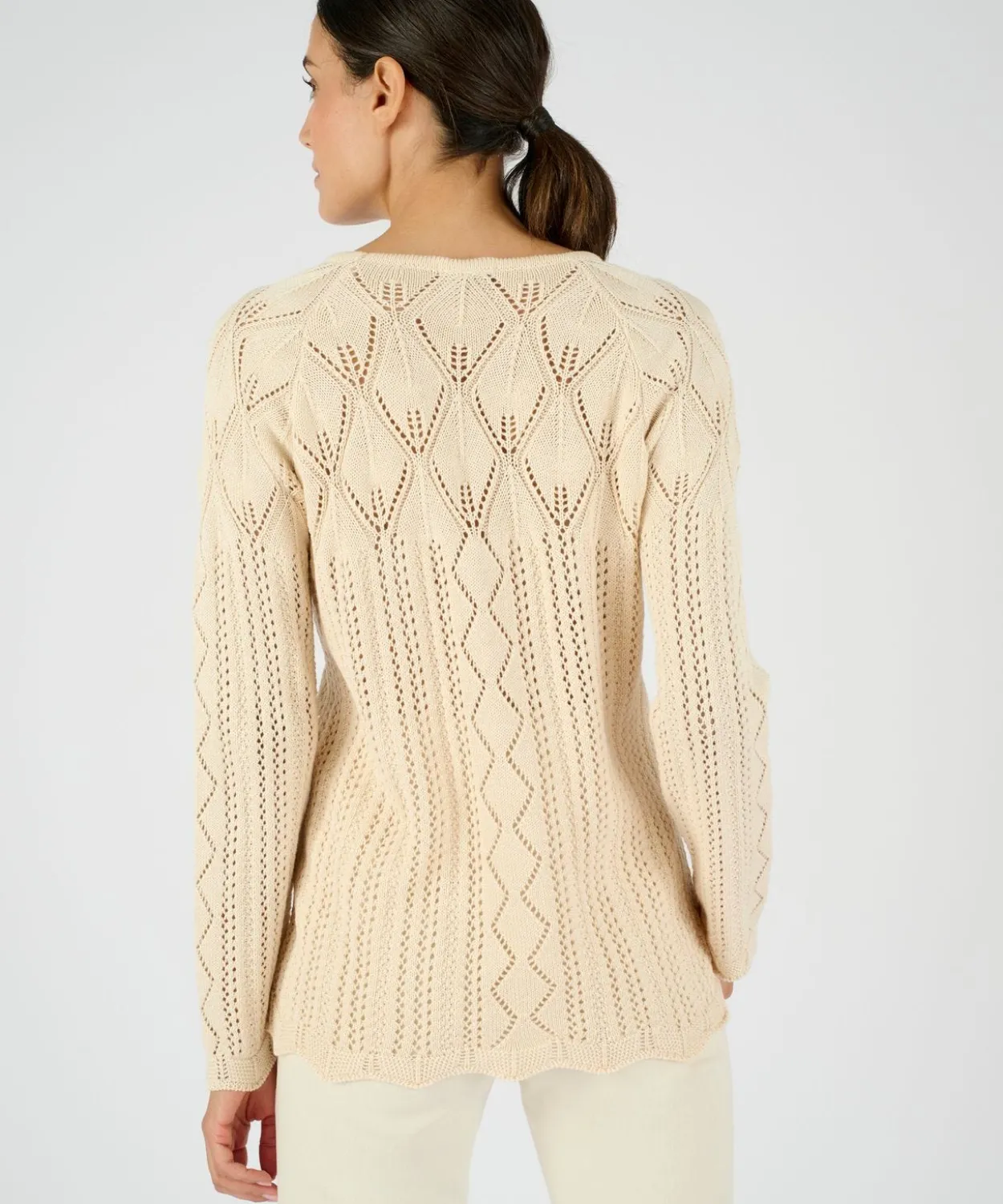 Pull maille ajourée