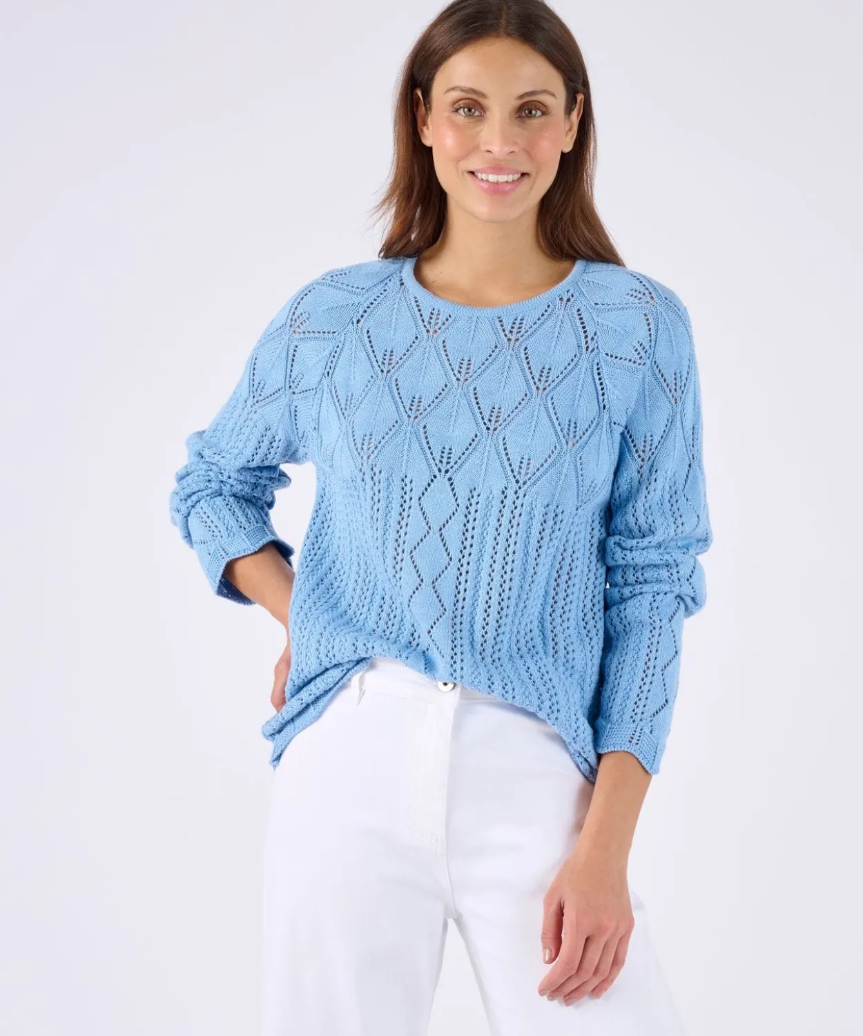 Pull maille ajourée