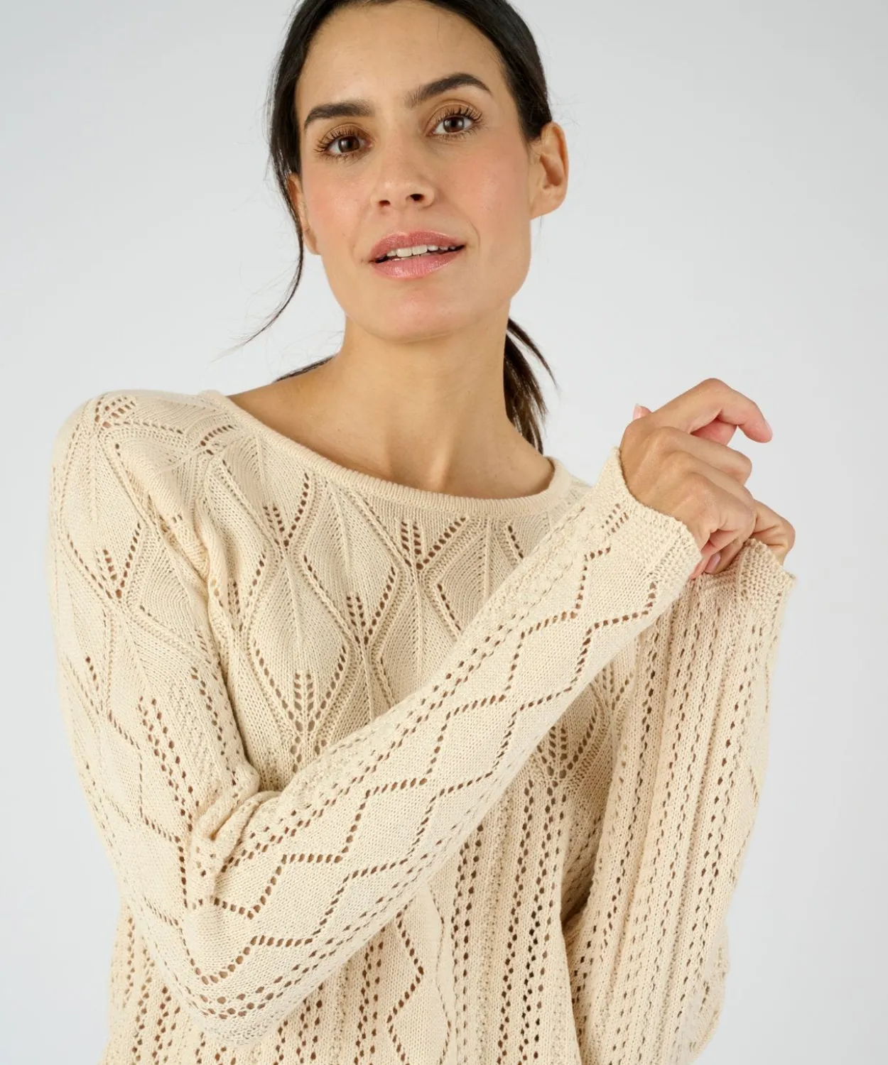 Pull maille ajourée