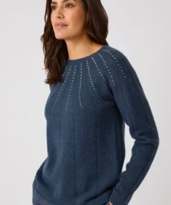 Pull maille ajourée et strass Thermolactyl