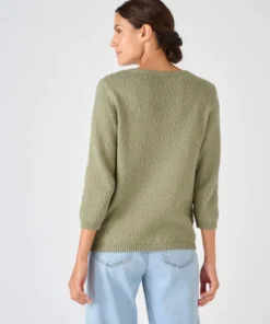 Pull maille ajourée pur coton
