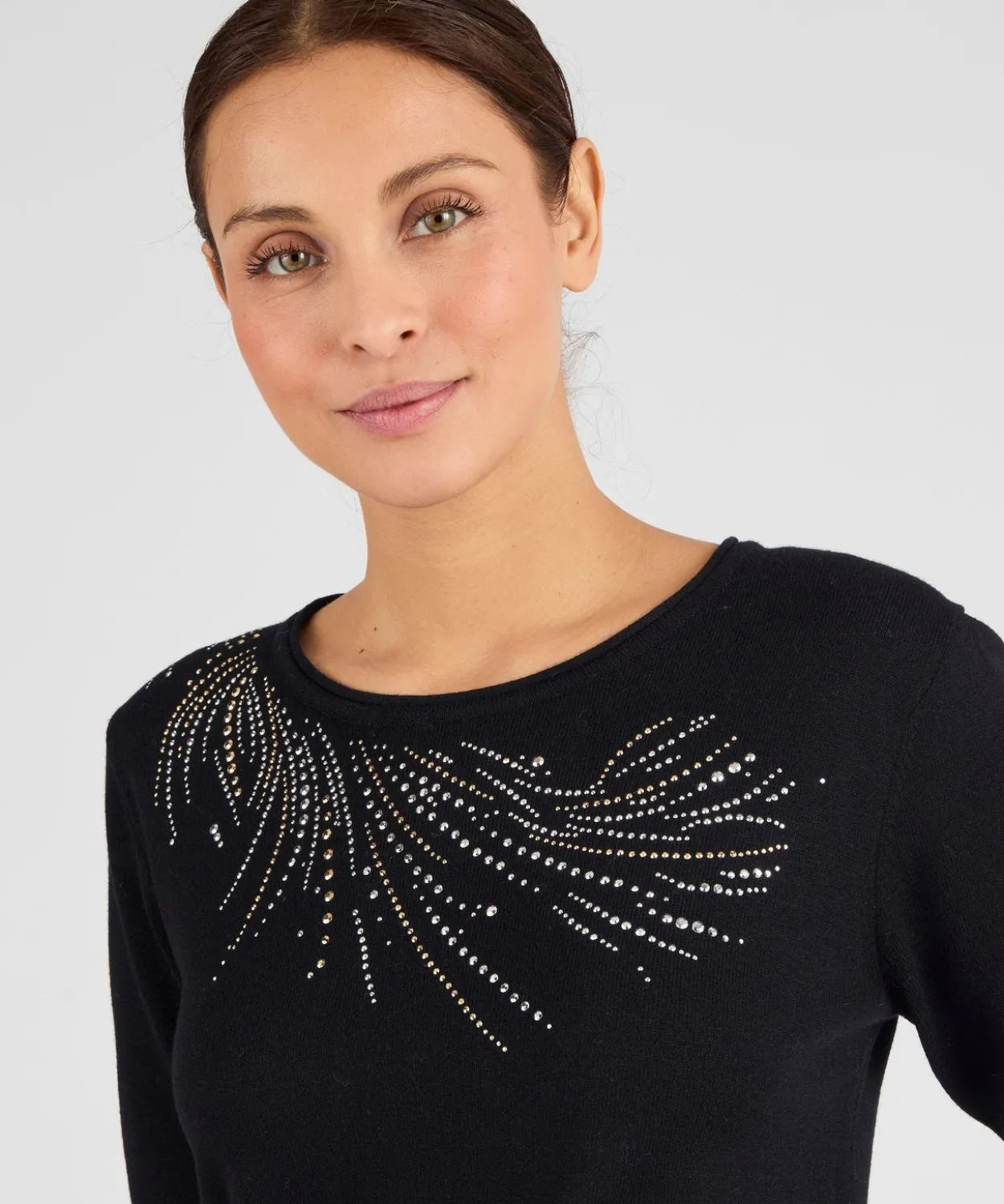 Pull maille fine à clous