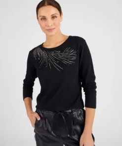 Pull maille fine à clous