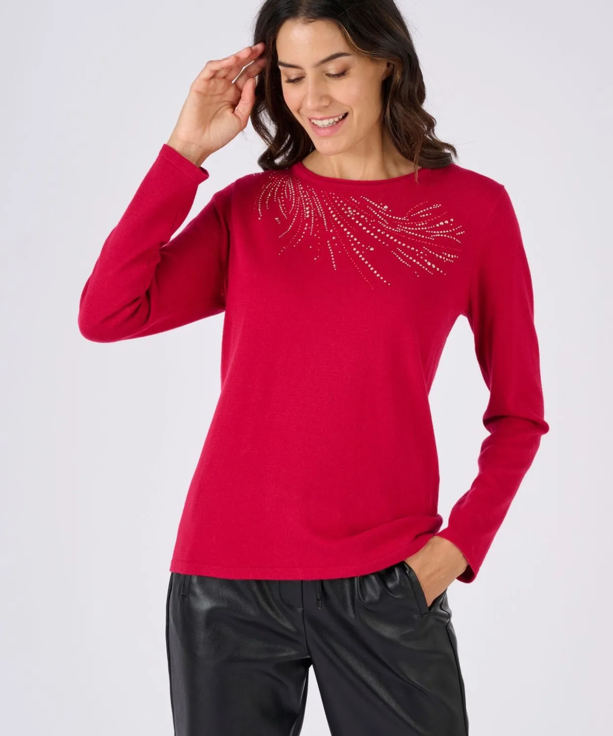 Pull maille fine à clous
