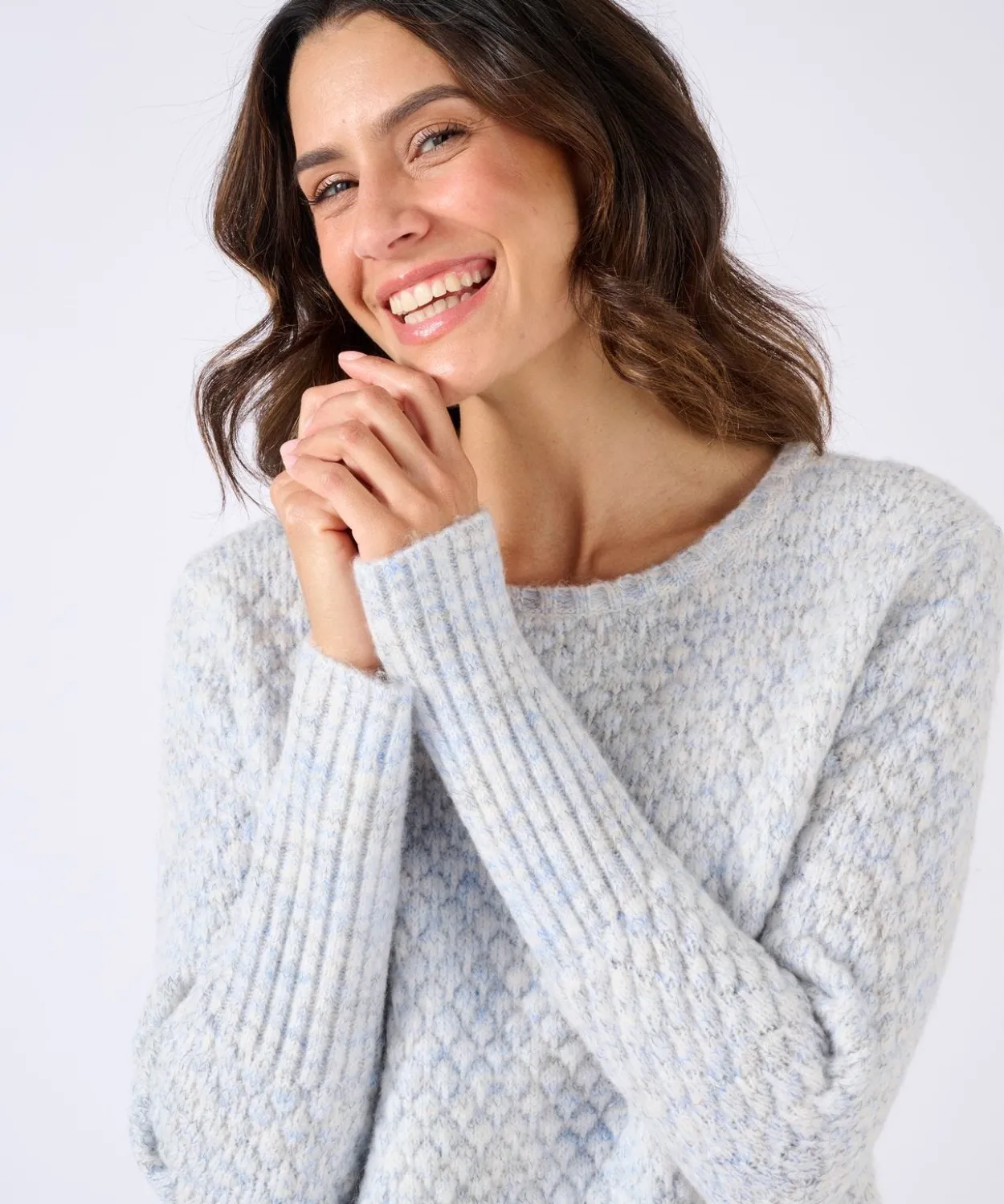 Pull maille multicolore