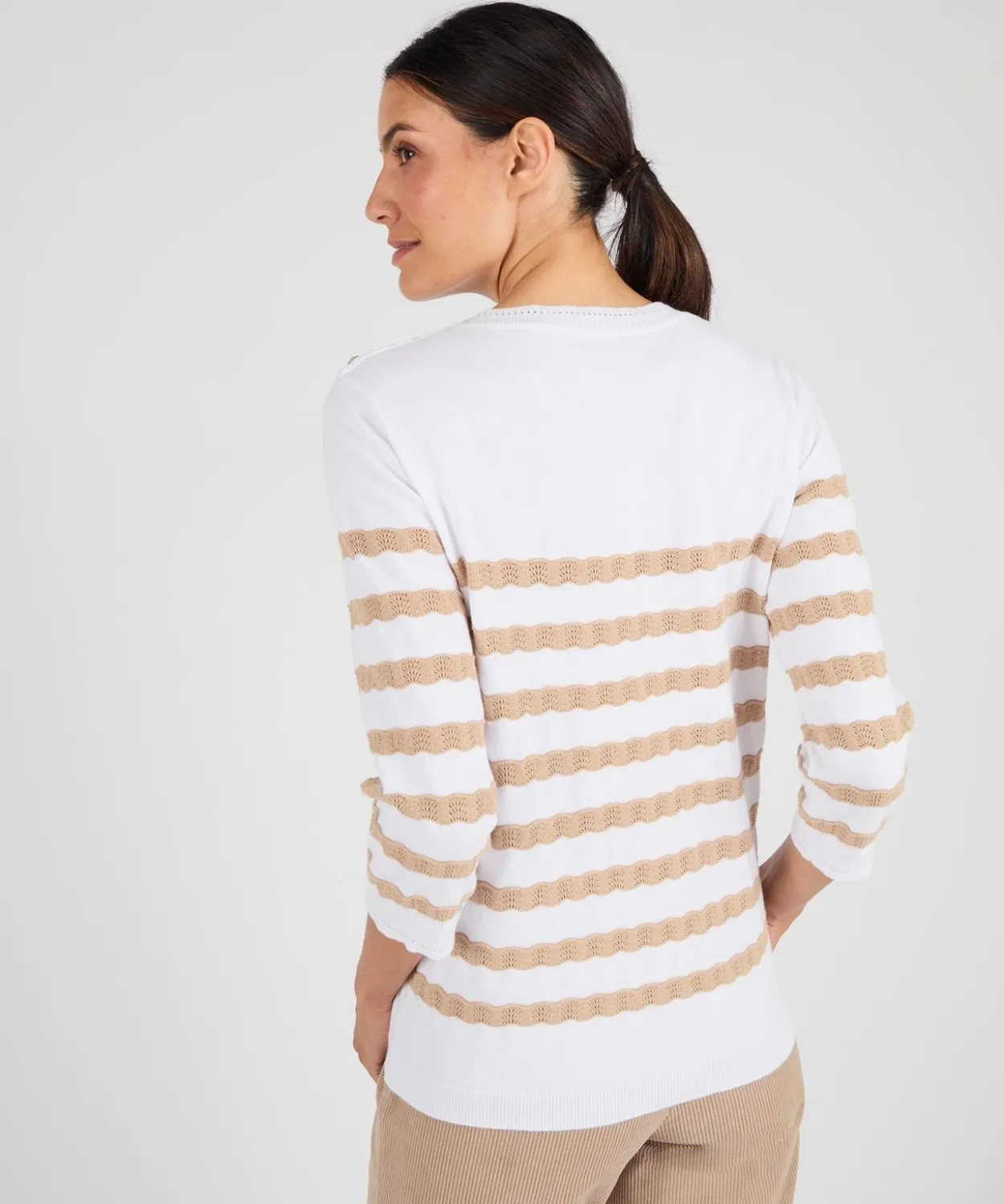 Pull marinière rayures fantaisie