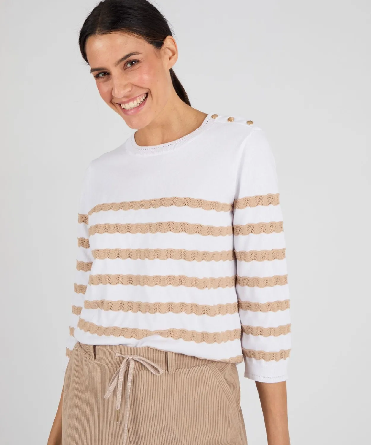 Pull marinière rayures fantaisie