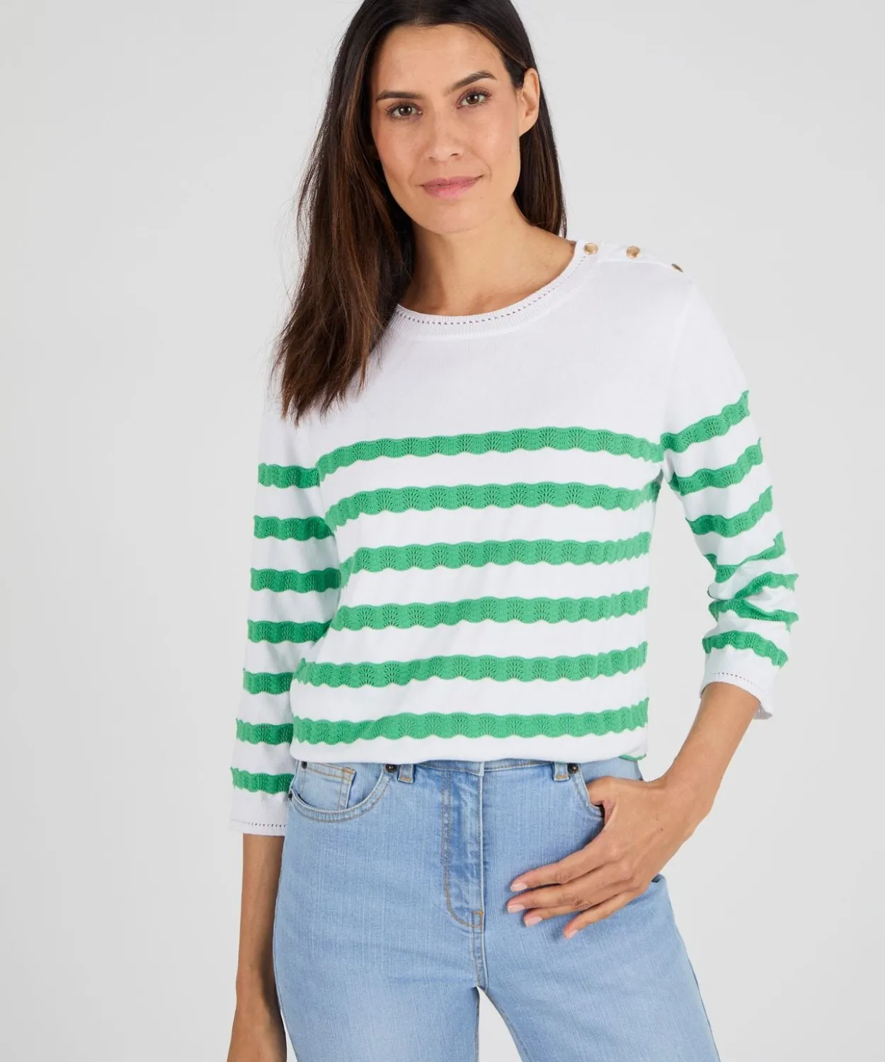 Pull marinière rayures fantaisie