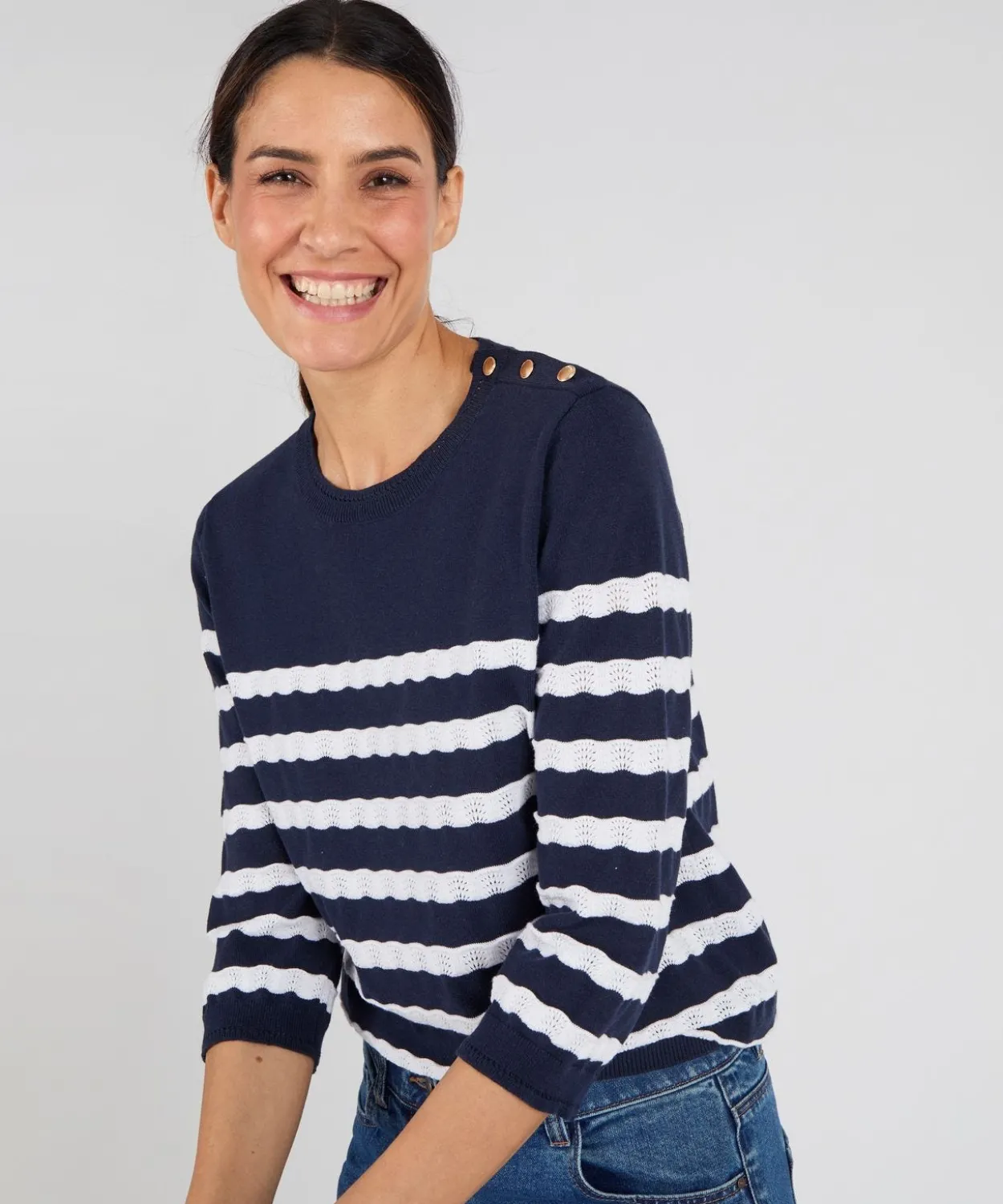 Pull marinière rayures fantaisie