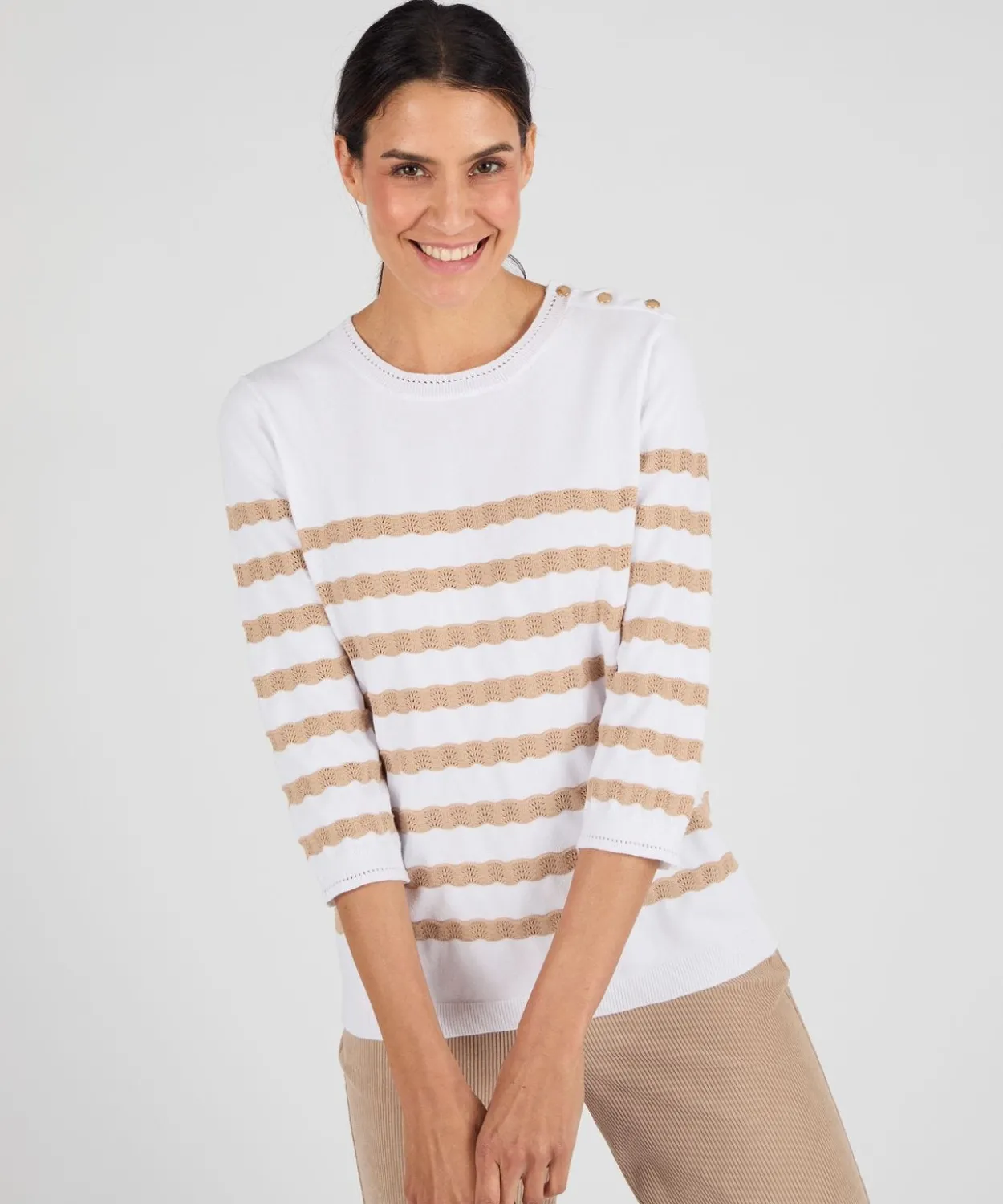 Pull marinière rayures fantaisie