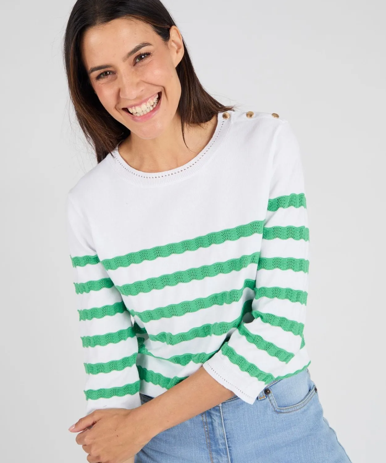 Pull marinière rayures fantaisie