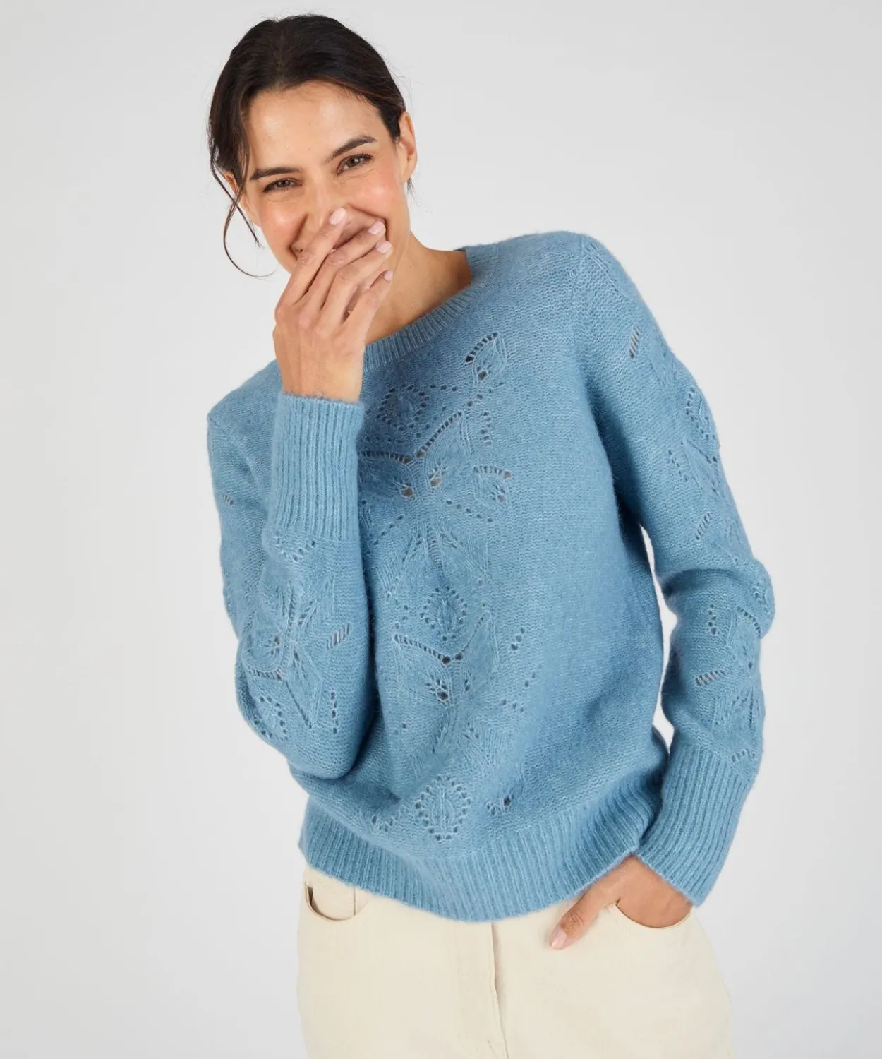 Pull mélange laine et alpaga